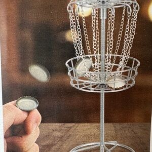 Hammer & Axe Bottle Cap Disc Golf, With six bottle caps